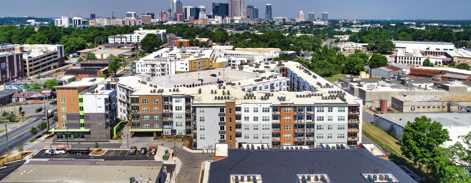 a city with many buildings